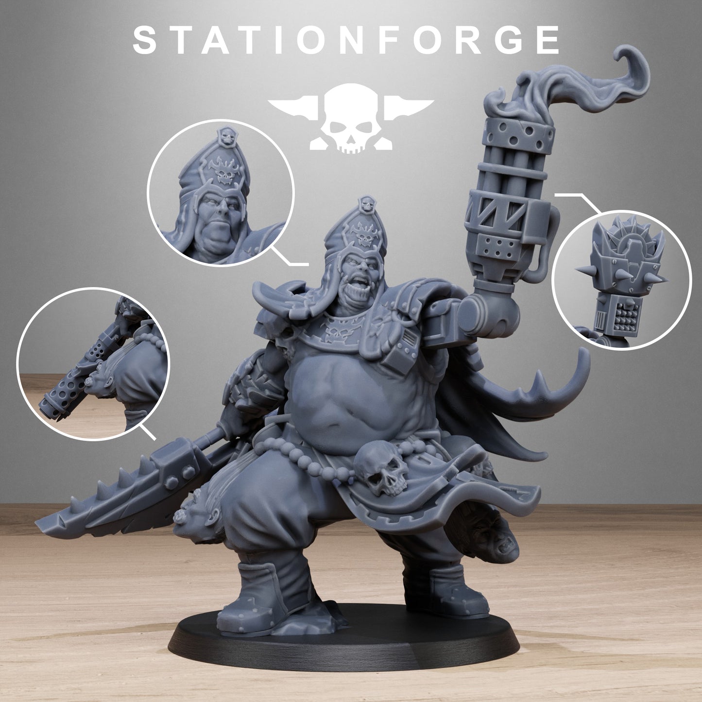 3D Printed Corrupted Guard Unholy Priest by StationForge Miniatures