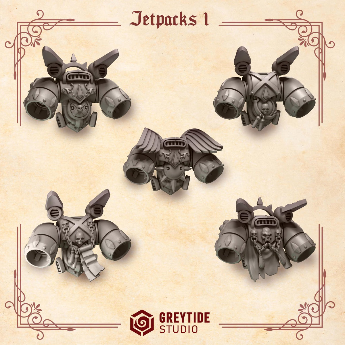 3d Printed Crimson Lords Jetpack Set #2  by Greytide Studio