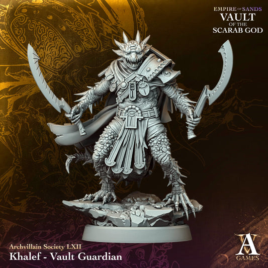 3D Printed Khalef - Vault Guardian by Archvillain Games