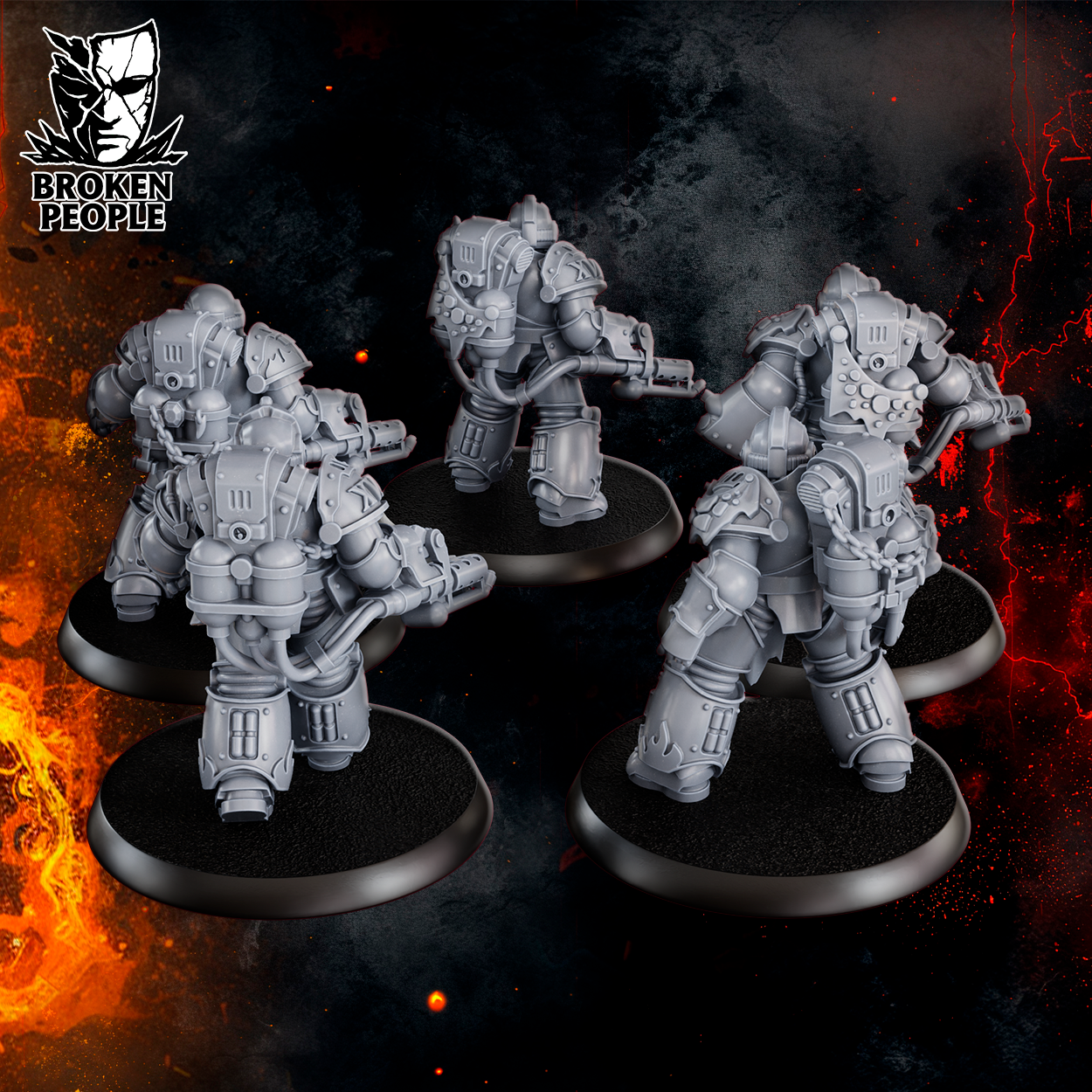 3d Printed Fireforged Squad x5 by DakkaDakka Miniatures (Copy)