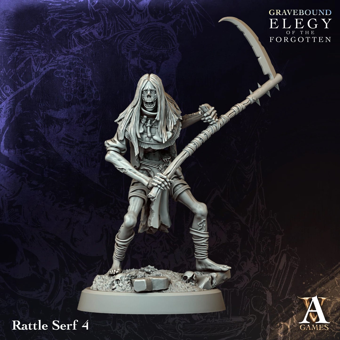 3D Printed Rattle Serfs by Archvillain Games