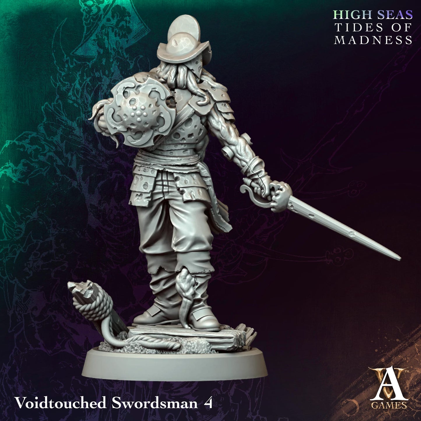 3D Printed Voidtouched Swordsmen by Archvillain Games