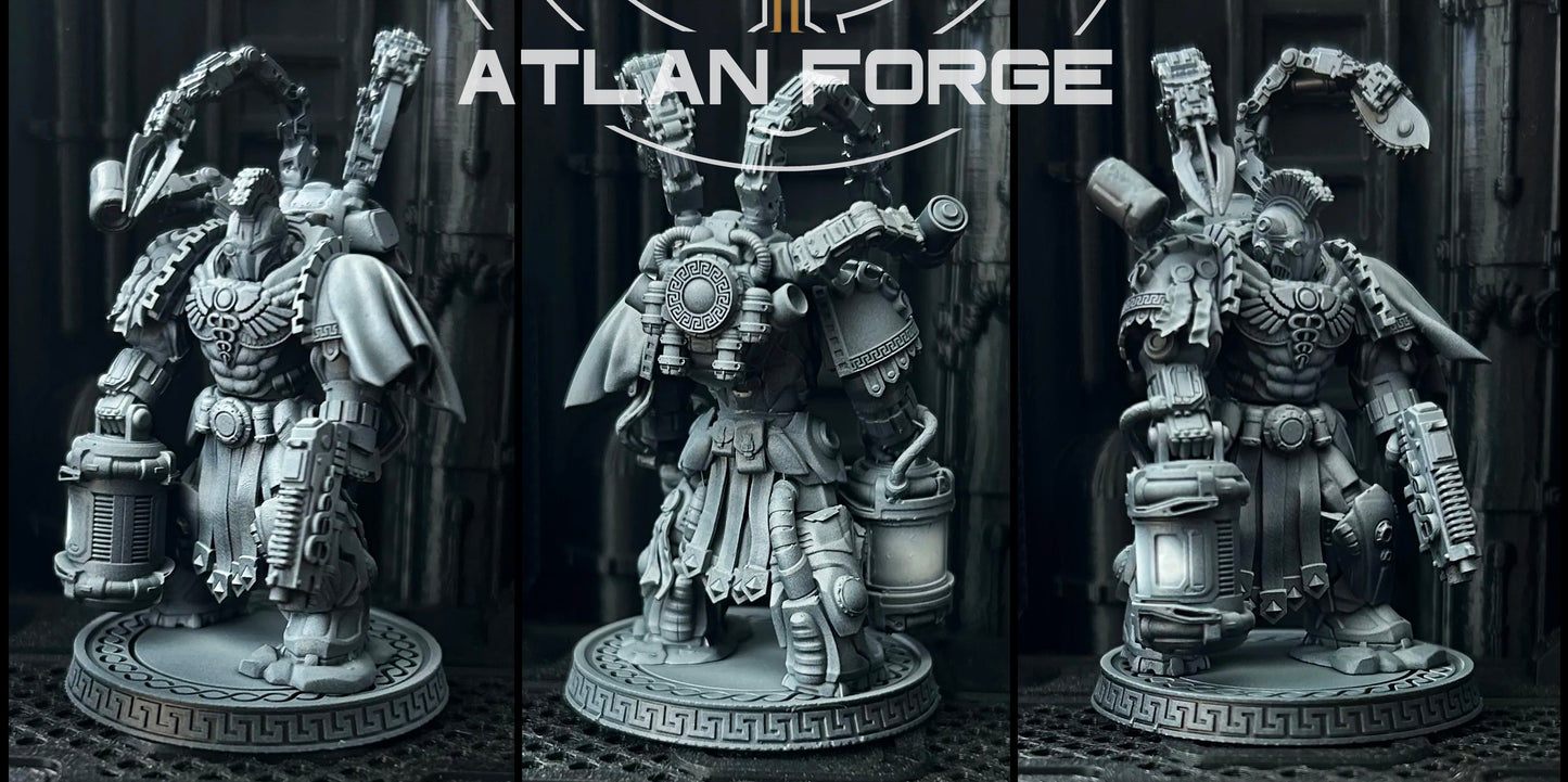 3d Printed Minoan Aegis Therapeuo by Atlan Forge Miniatures
