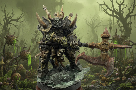 Warrior figurine with armor and weapon on a white background