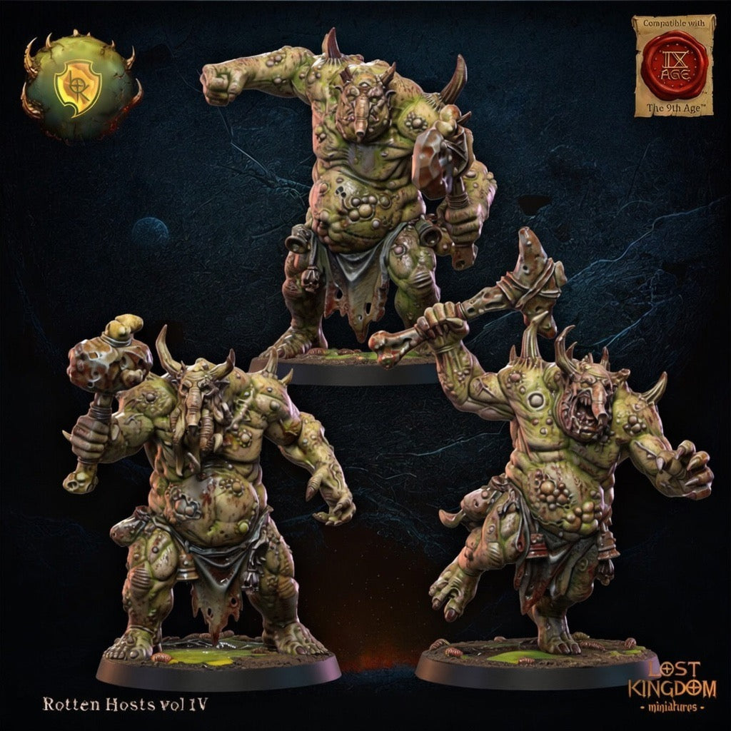 3D Printed Noxious Trolls Regiment by Lost Kingdom Miniatures