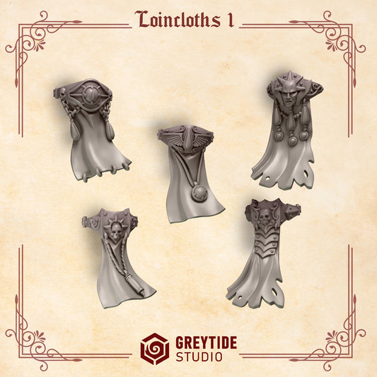 3d Printed Crimson Lords Loincloths x10 by Greytide Studio