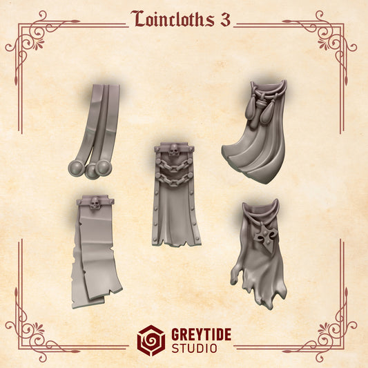 3d Printed Crimson Lords Loincloths #3 x10 by Greytide Studio