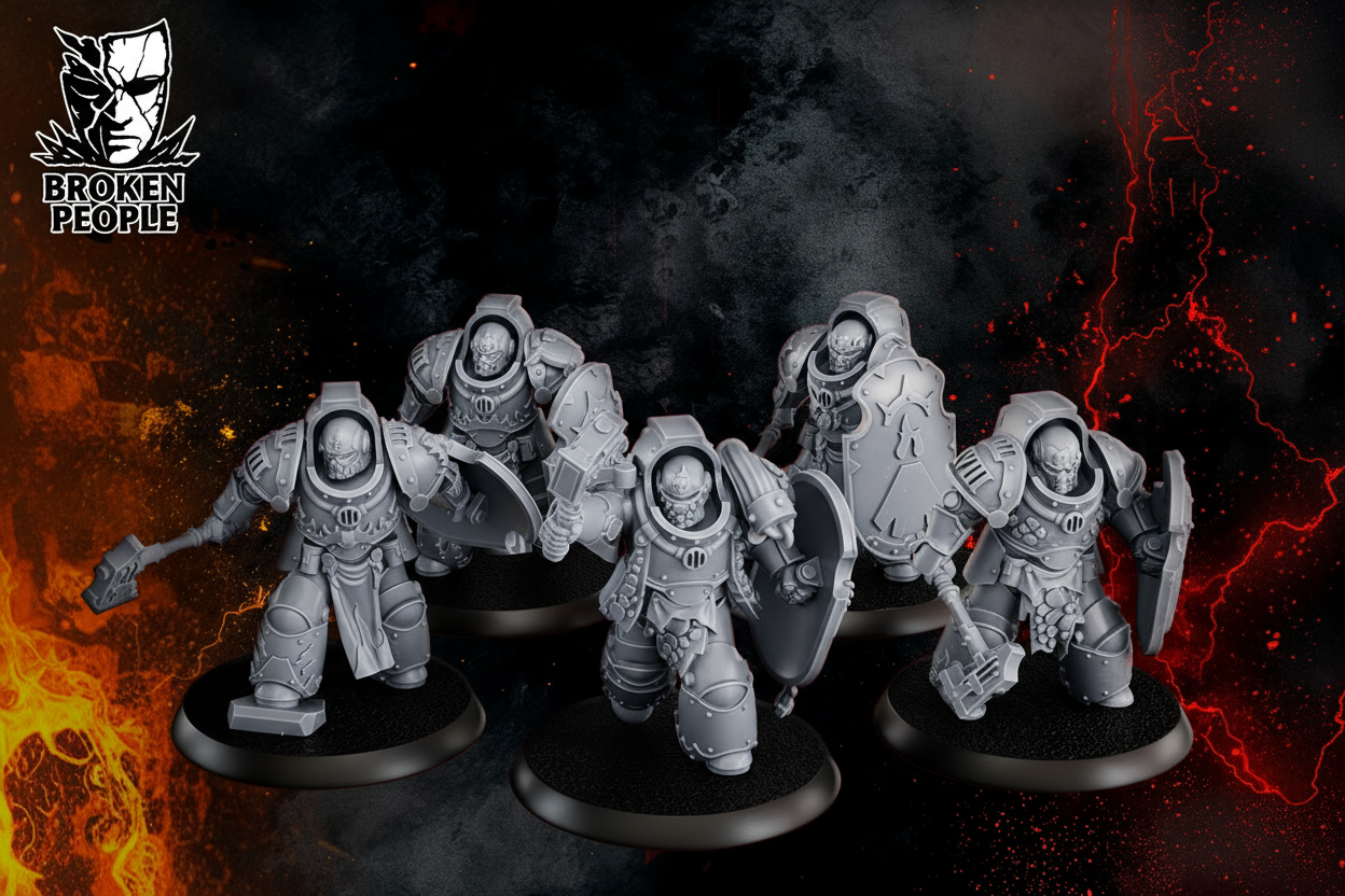 3d Printed MagmaForged Squad x5 by DakkaDakka Miniatures