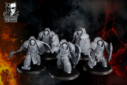 3d Printed MagmaForged Squad x5 by DakkaDakka Miniatures