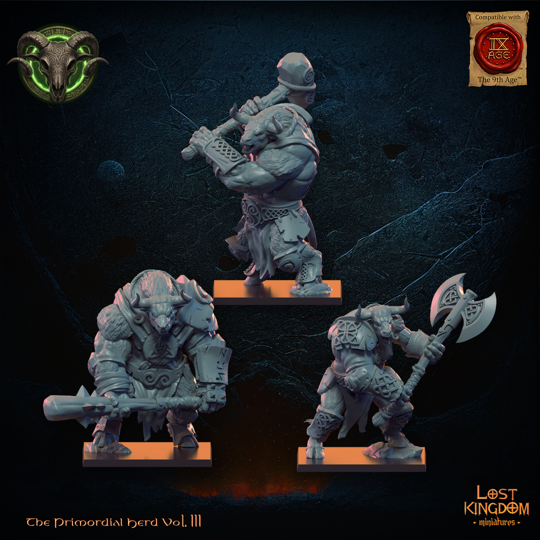 3D Printed Minotaur Unit by Lost Kingdom Miniatures