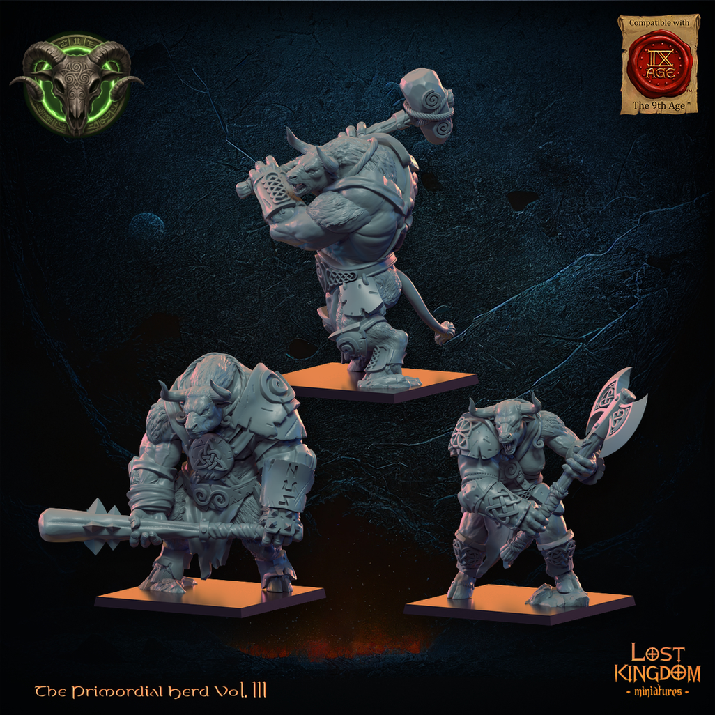 3D Printed Minotaur Unit by Lost Kingdom Miniatures
