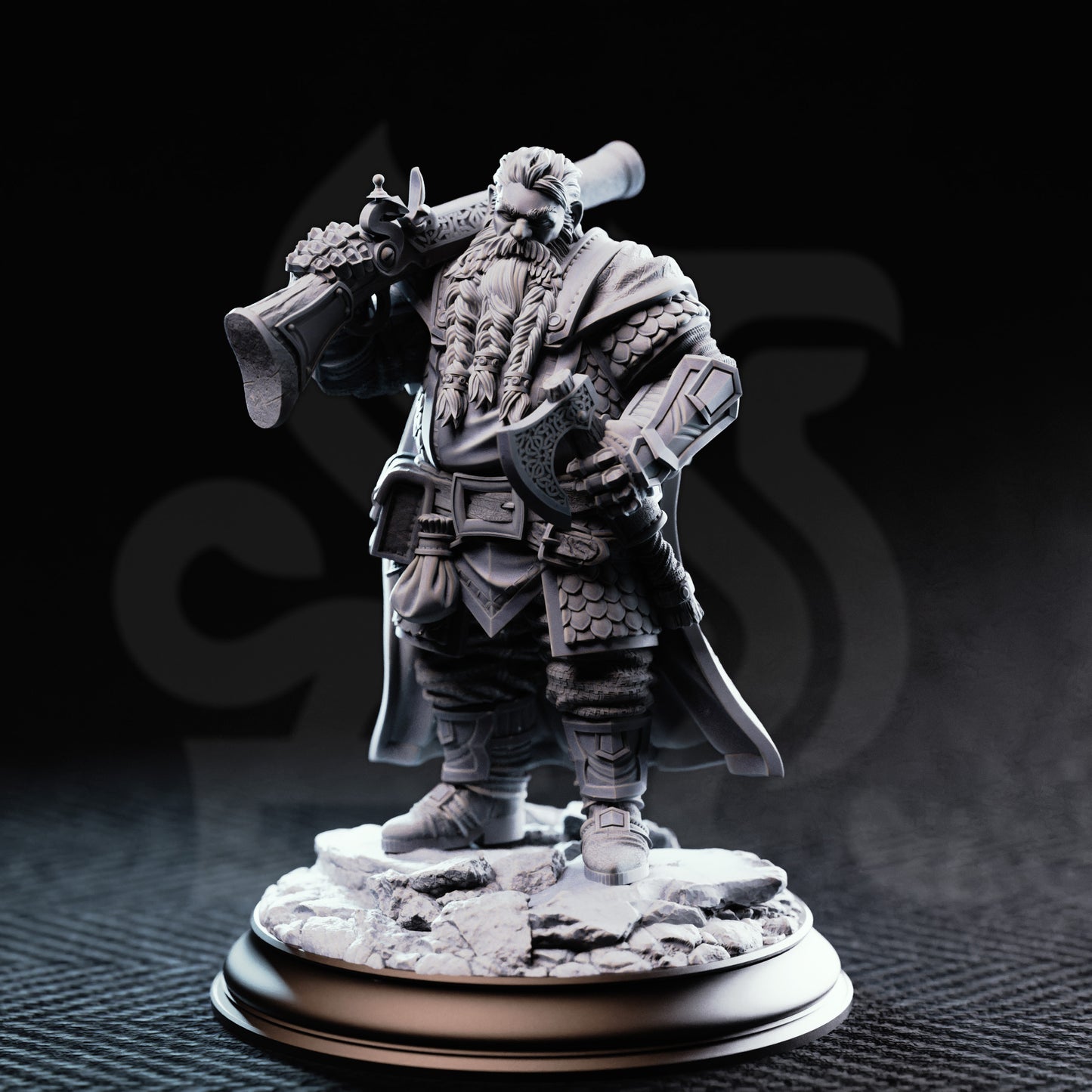 3D Printed Dwarf Marksman Hunter by DM Stash