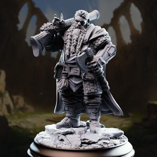 3D Printed Dwarf Marksman Hunter by DM Stash