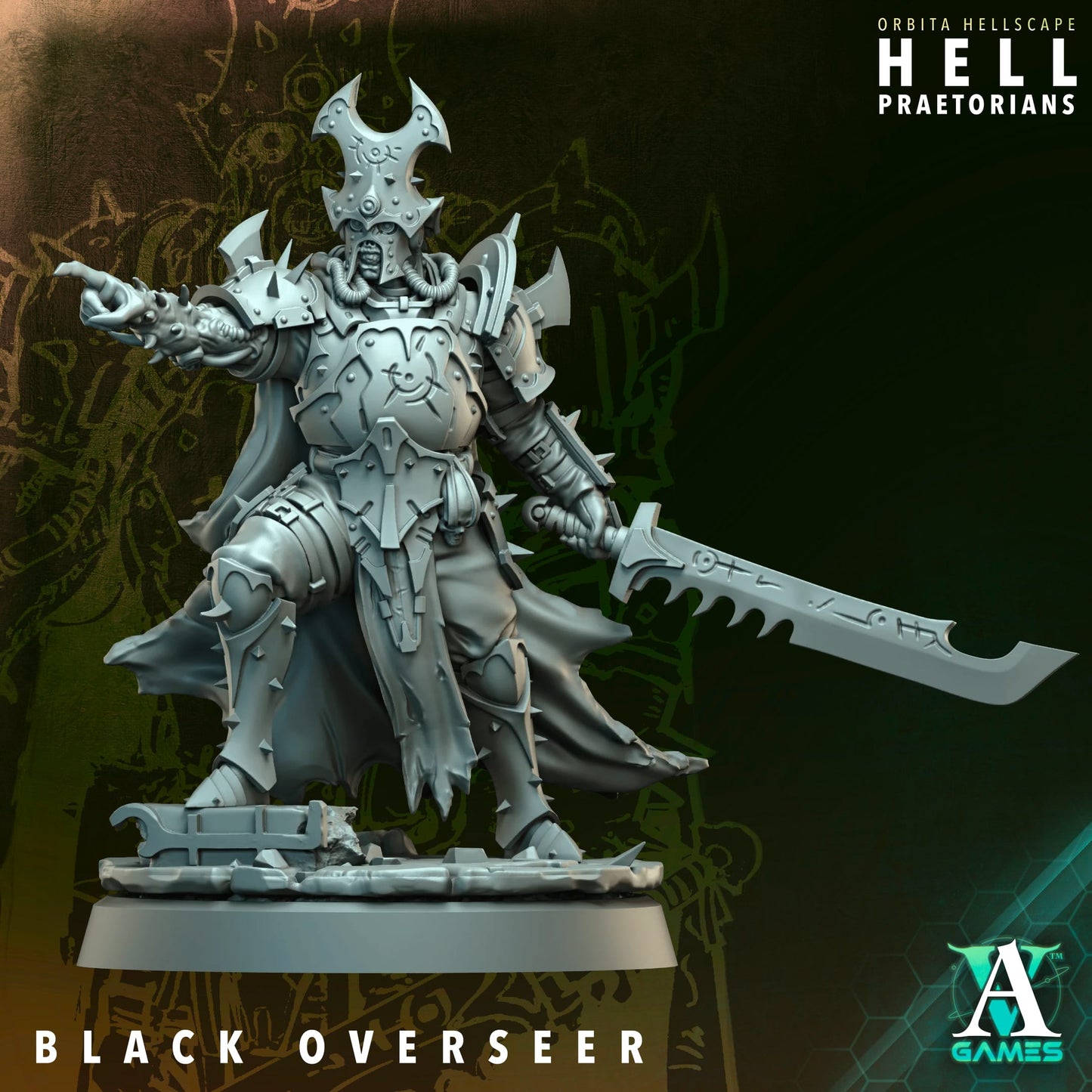 3D Printed Black Overseer by Archvillain Games