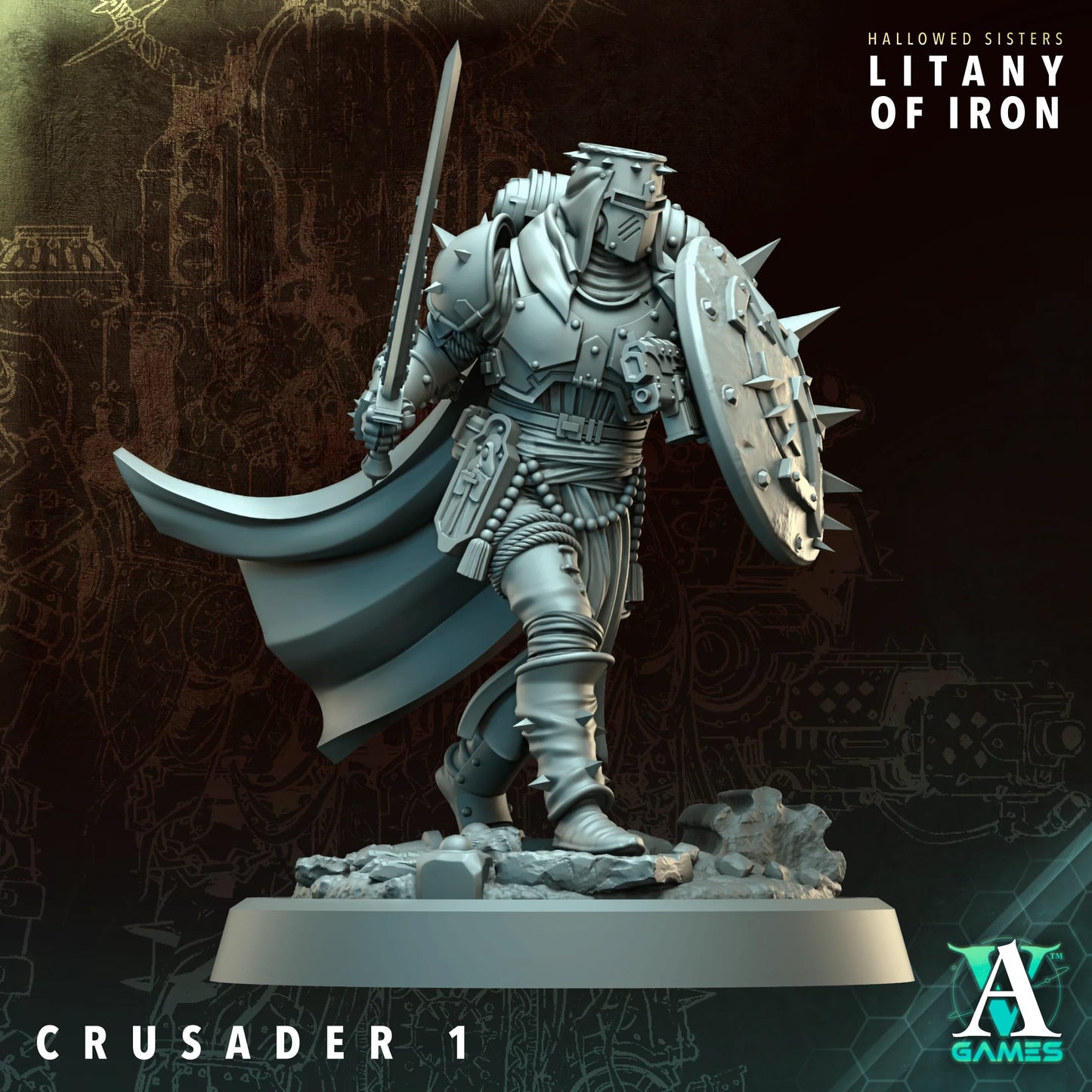 3D Printed Crusaders by Archvillain Games