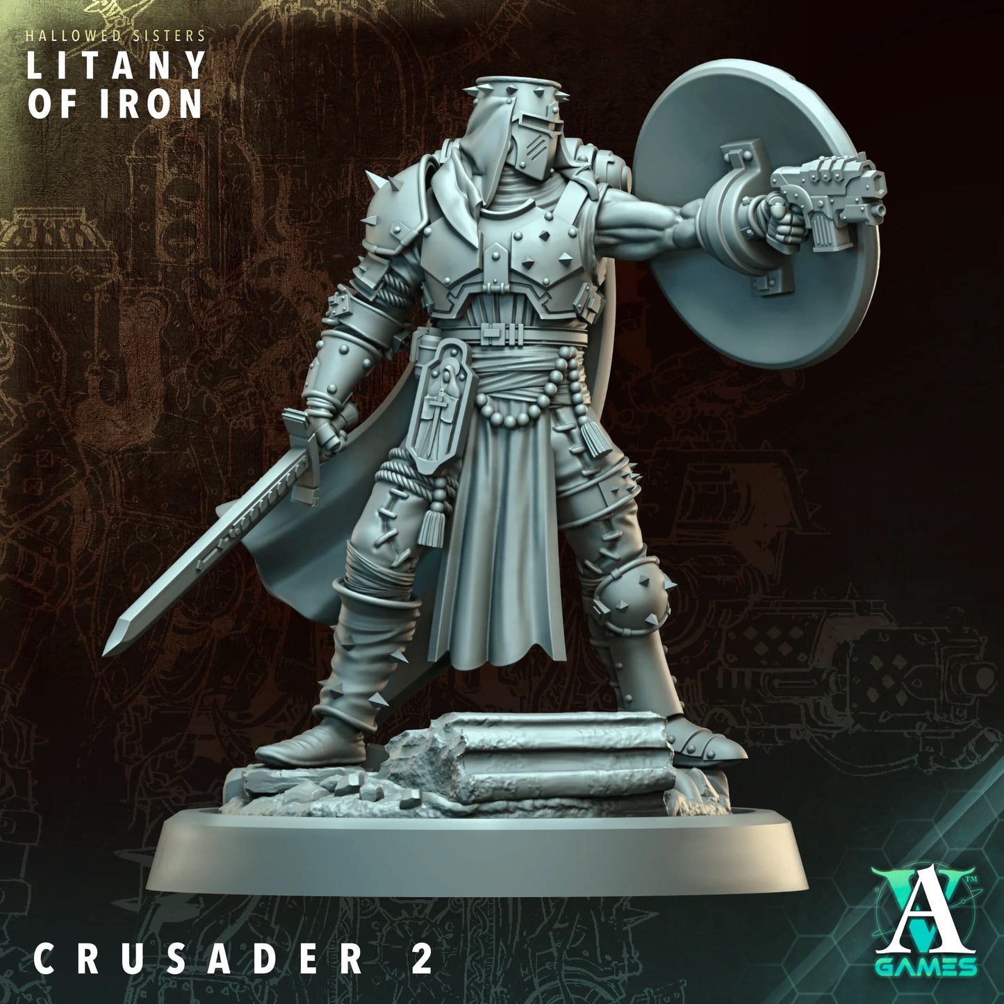 3D Printed Crusaders by Archvillain Games