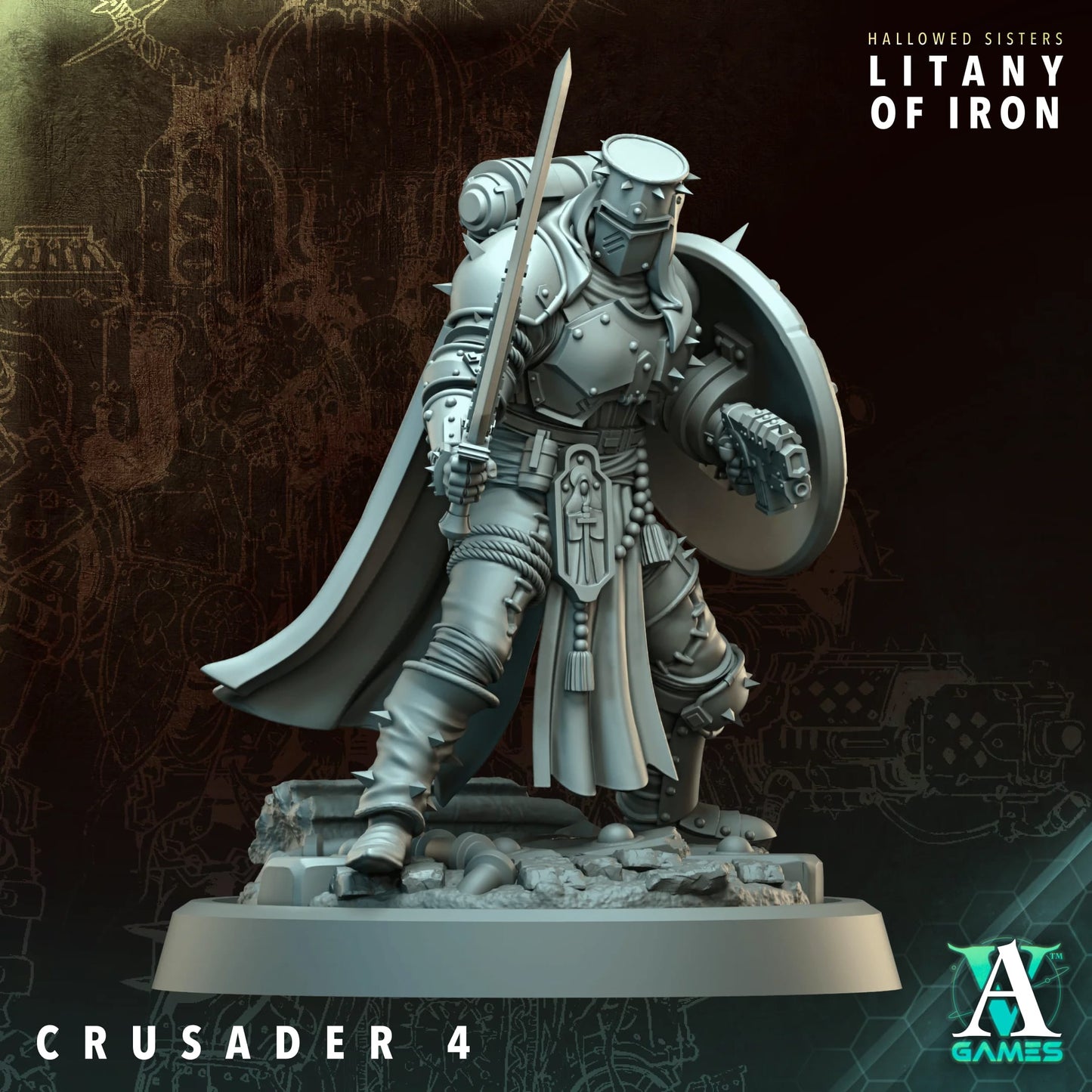 3D Printed Crusaders by Archvillain Games