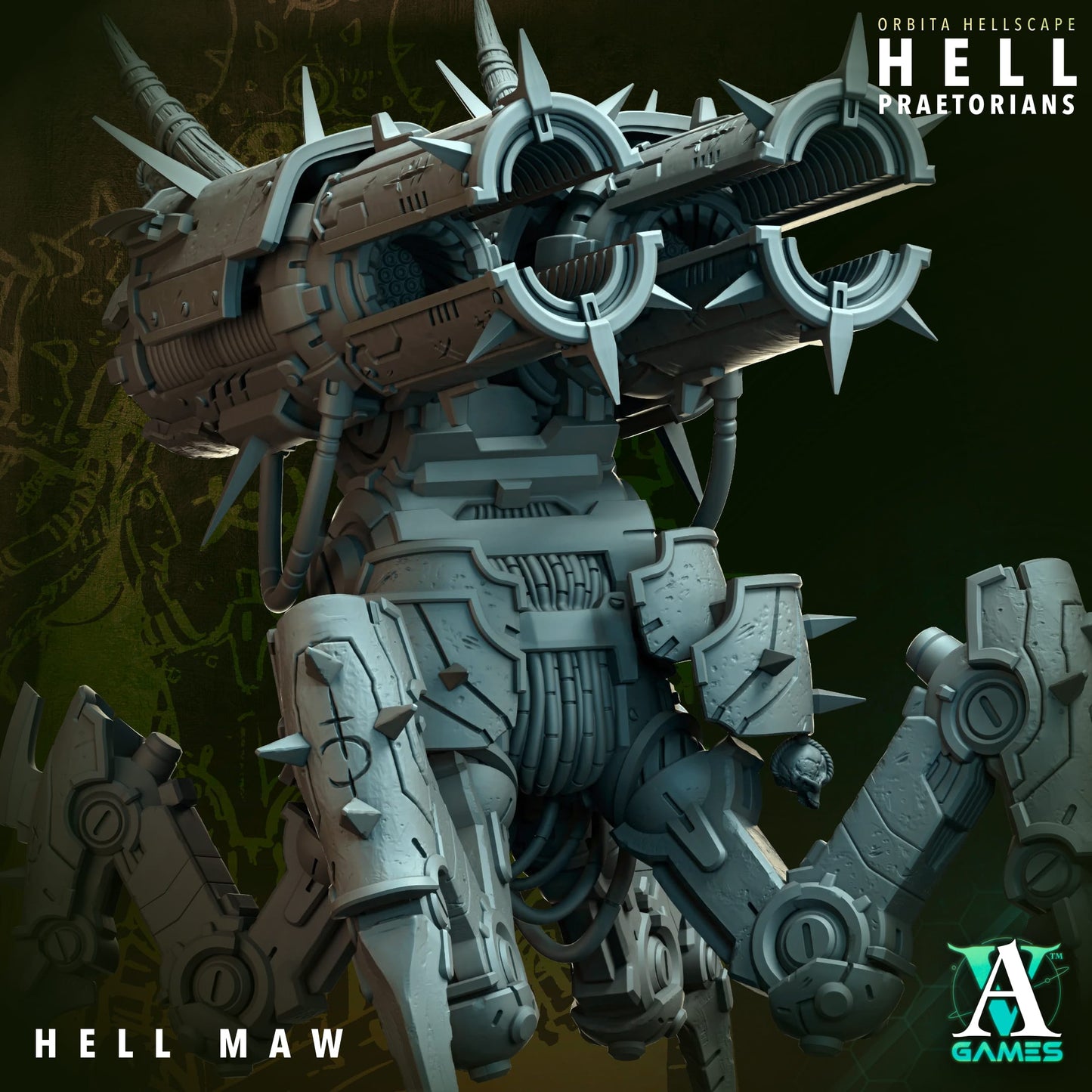 3D Printed Hell Maws by Archvillain Games