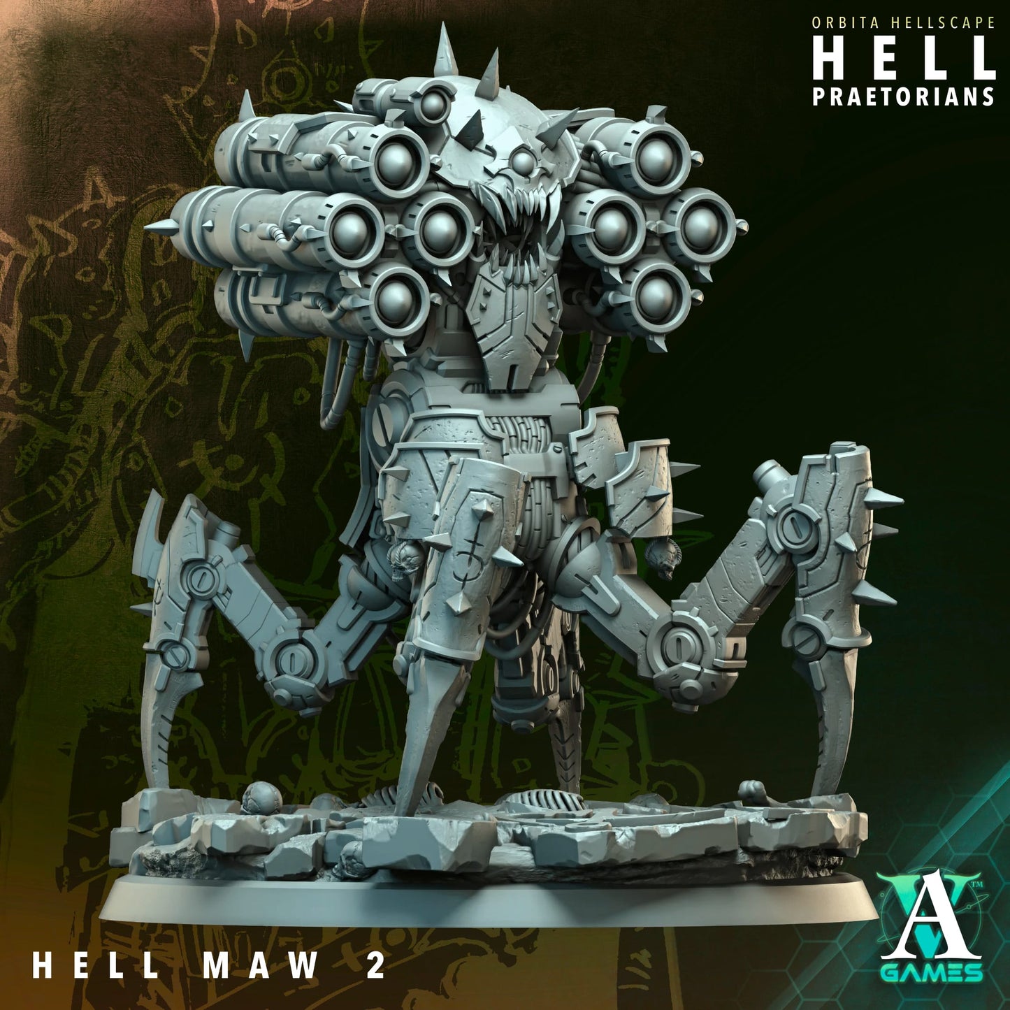 3D Printed Hell Maws by Archvillain Games