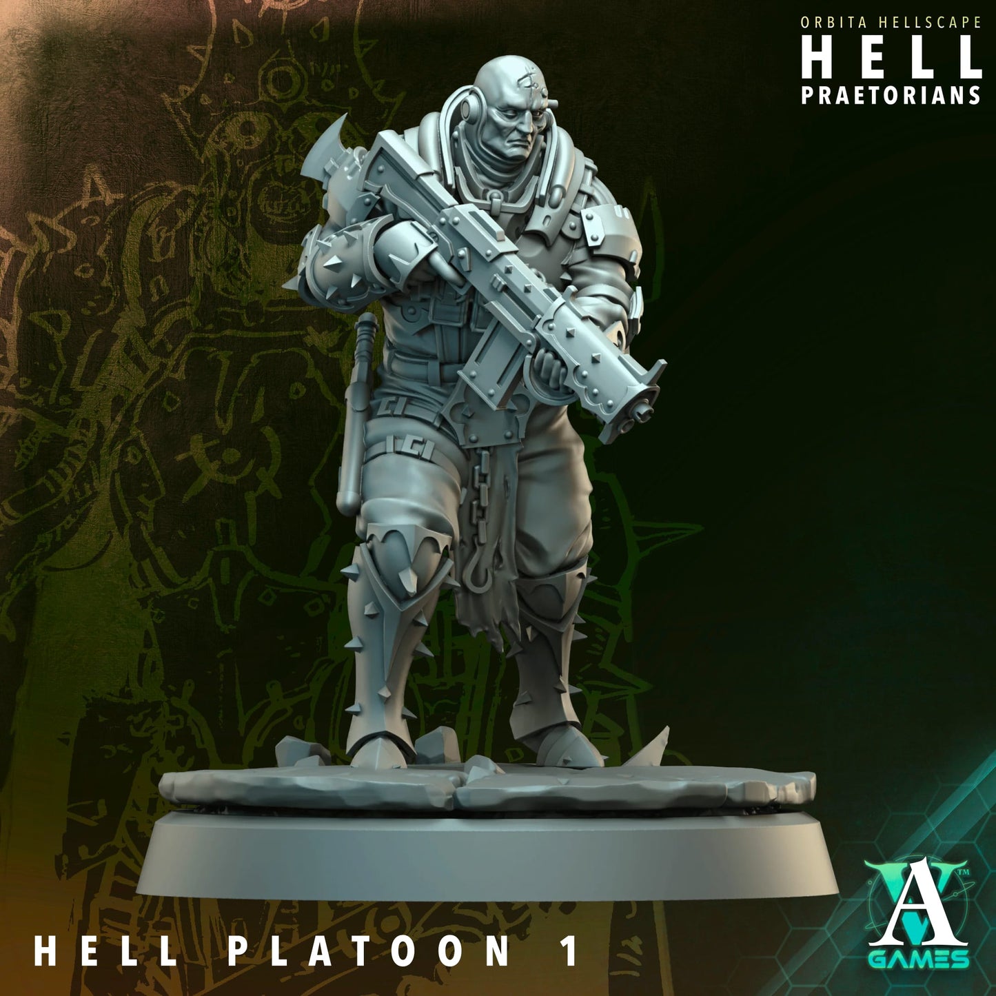 3D Printed Hell Platoon x11 by Archvillain Games