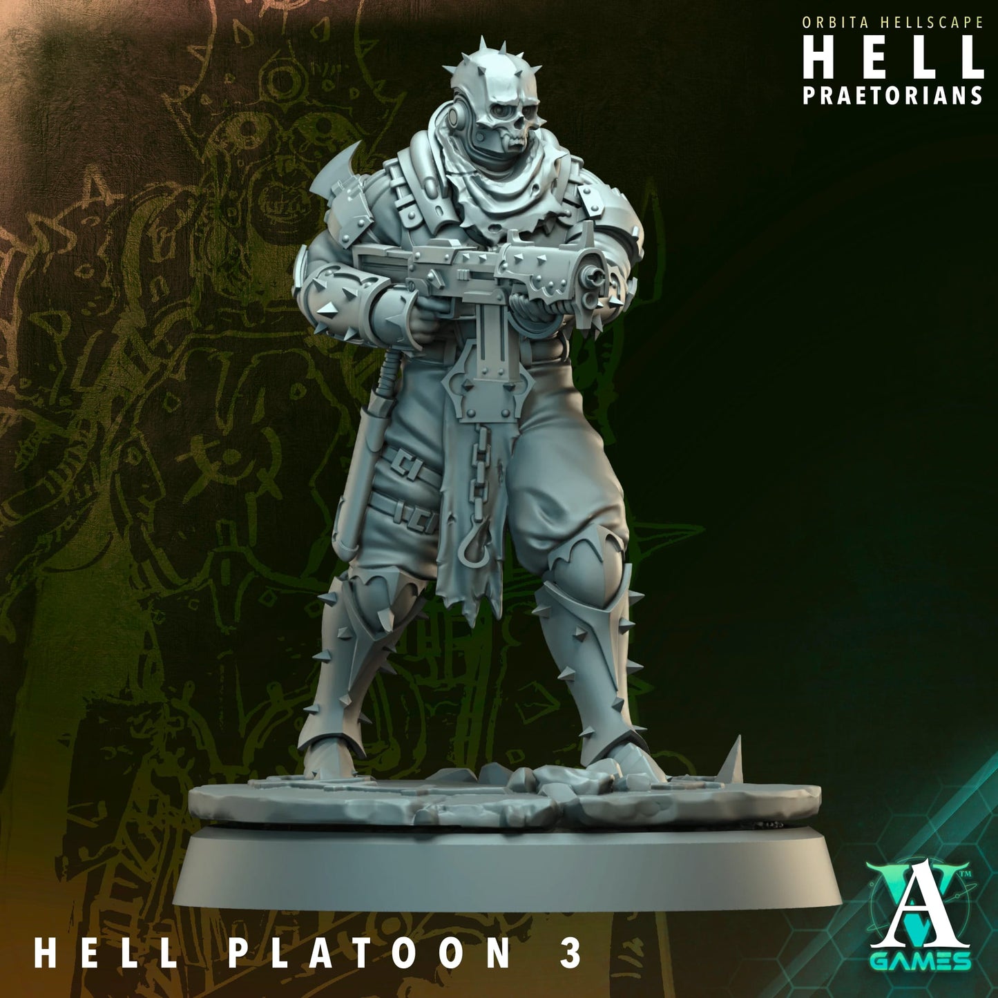 3D Printed Hell Platoon x11 by Archvillain Games