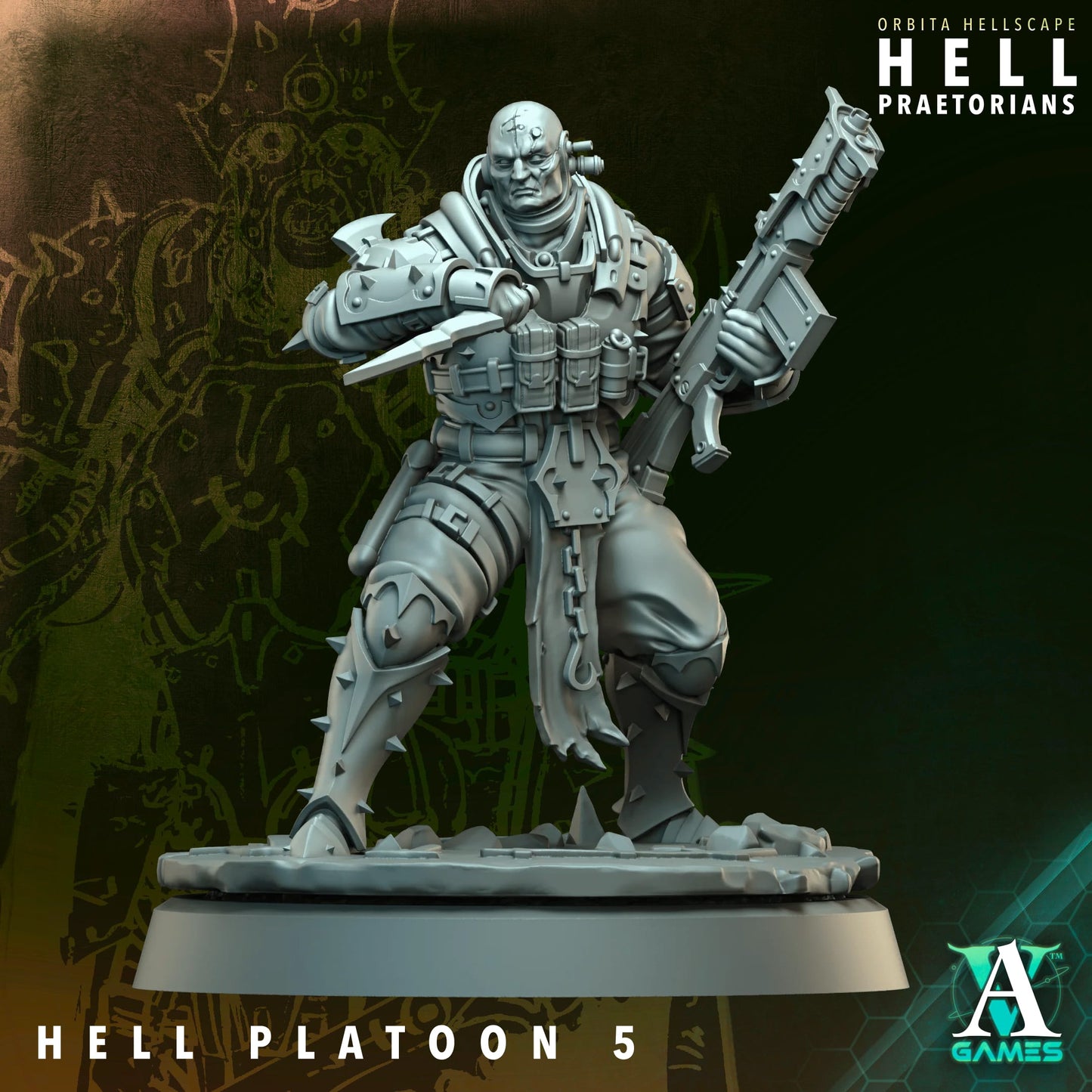 3D Printed Hell Platoon x11 by Archvillain Games