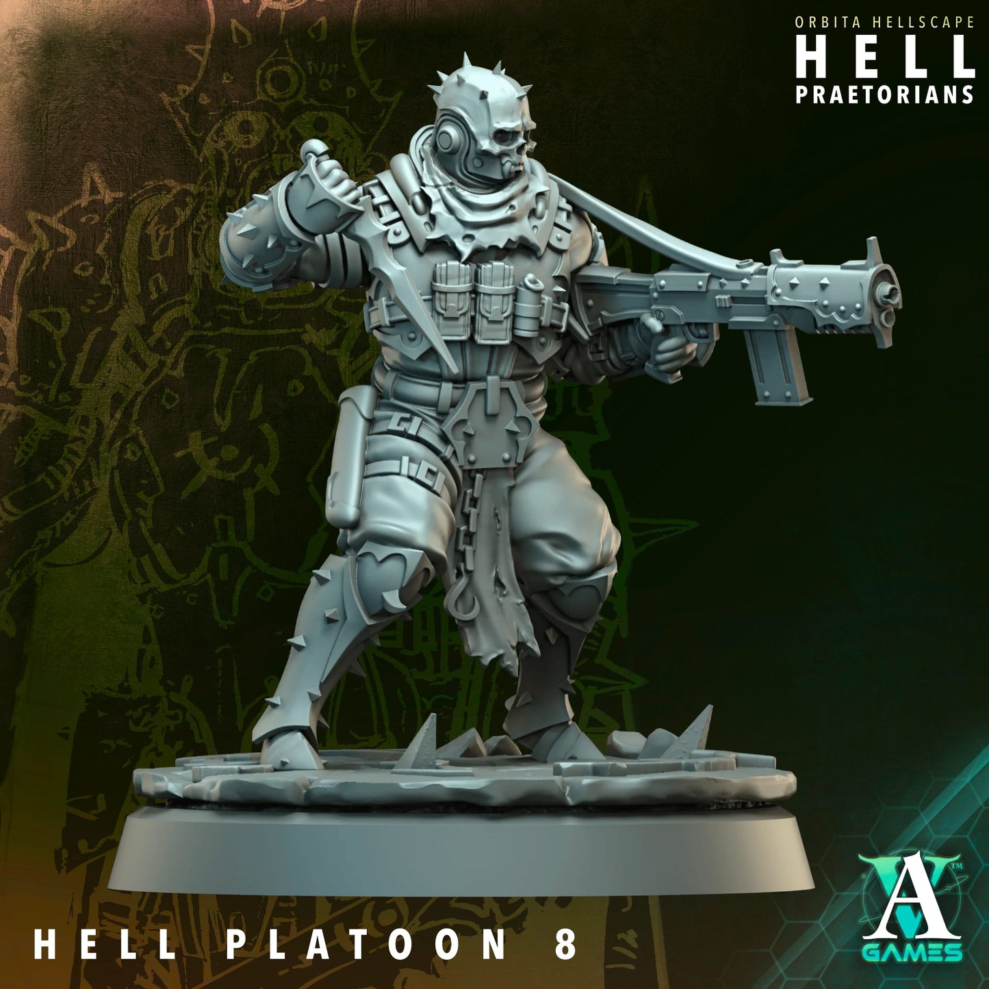 3D Printed Hell Platoon x11 by Archvillain Games