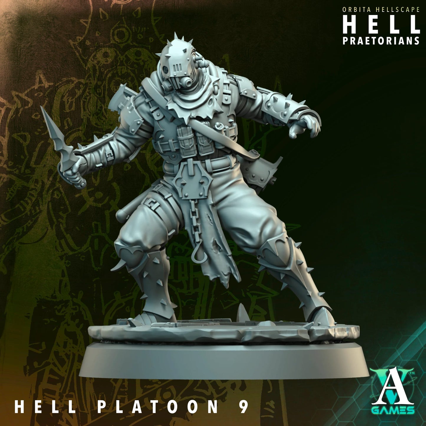 3D Printed Hell Platoon x11 by Archvillain Games
