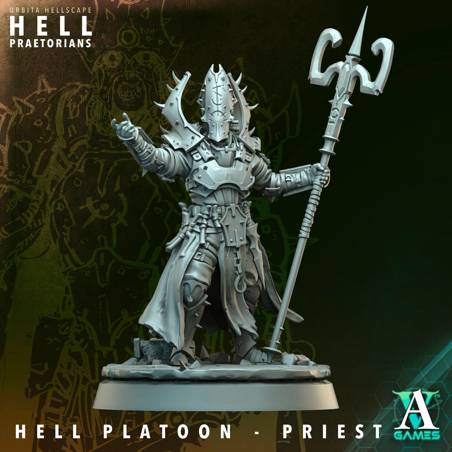 3D Printed Hell Platoon x11 by Archvillain Games