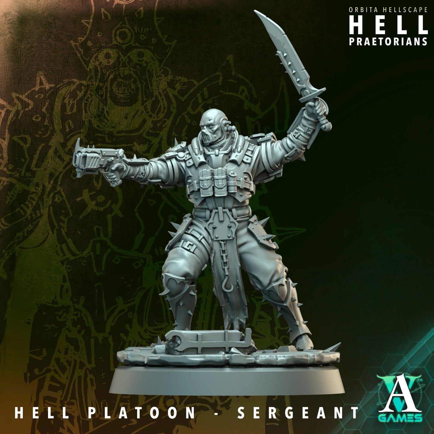 3D Printed Hell Platoon x11 by Archvillain Games