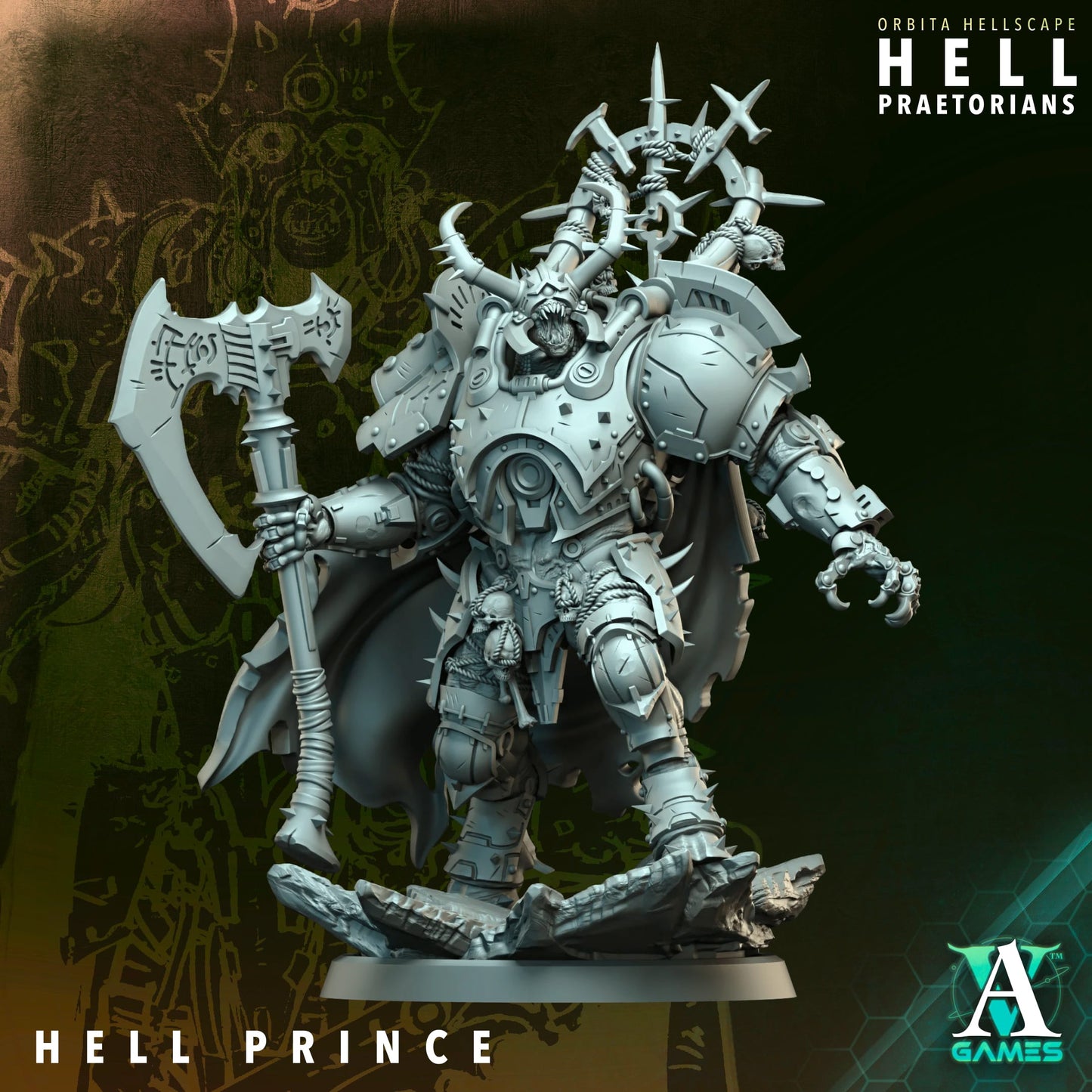 3D Printed Hell Prince by Archvillain Games