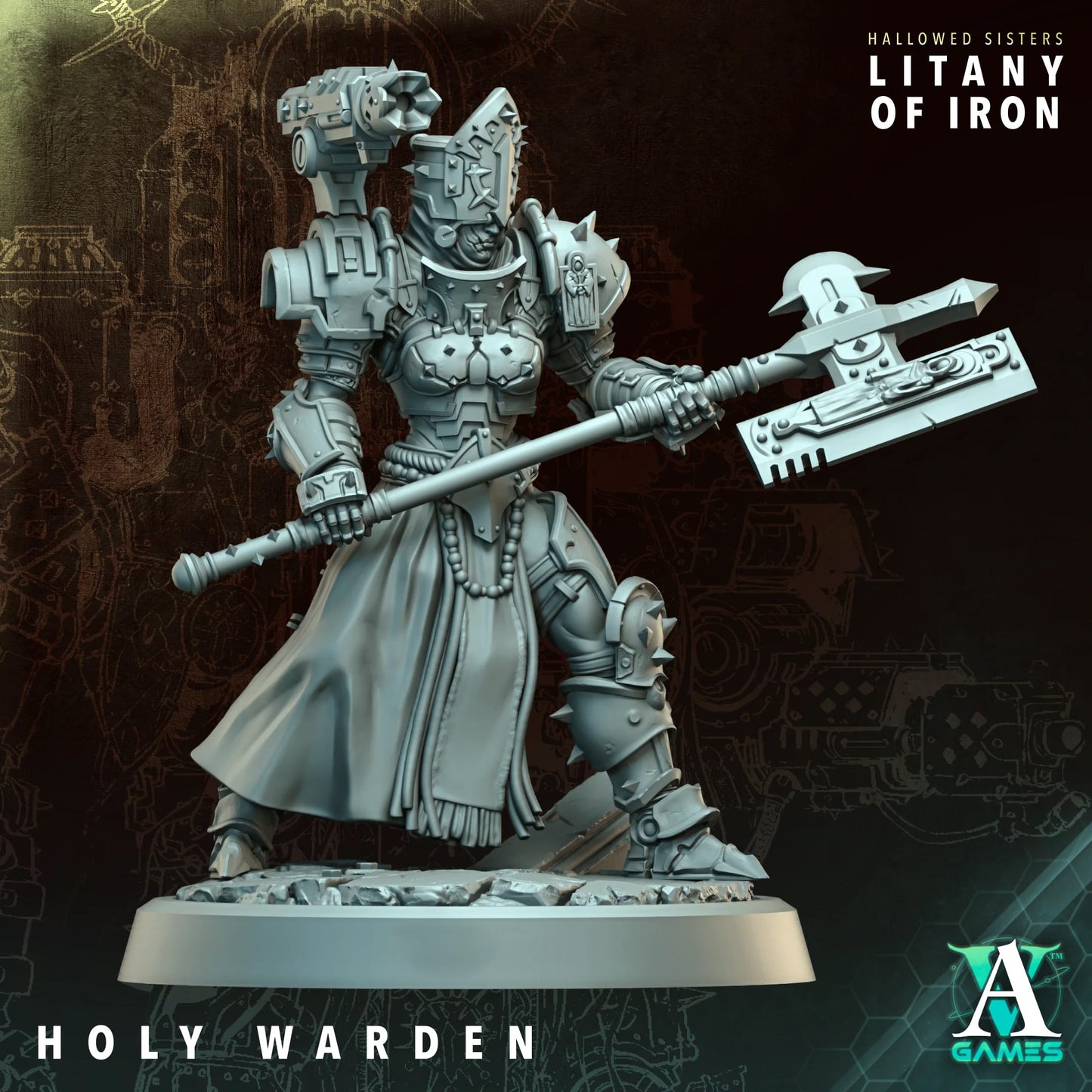 3D Printed Holy Warden by Archvillain Games