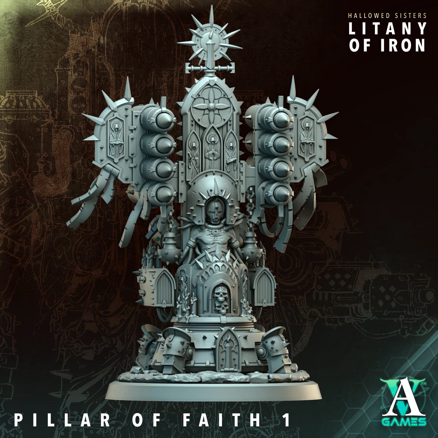 3D Printed Pillar of Faith by Archvillain Games