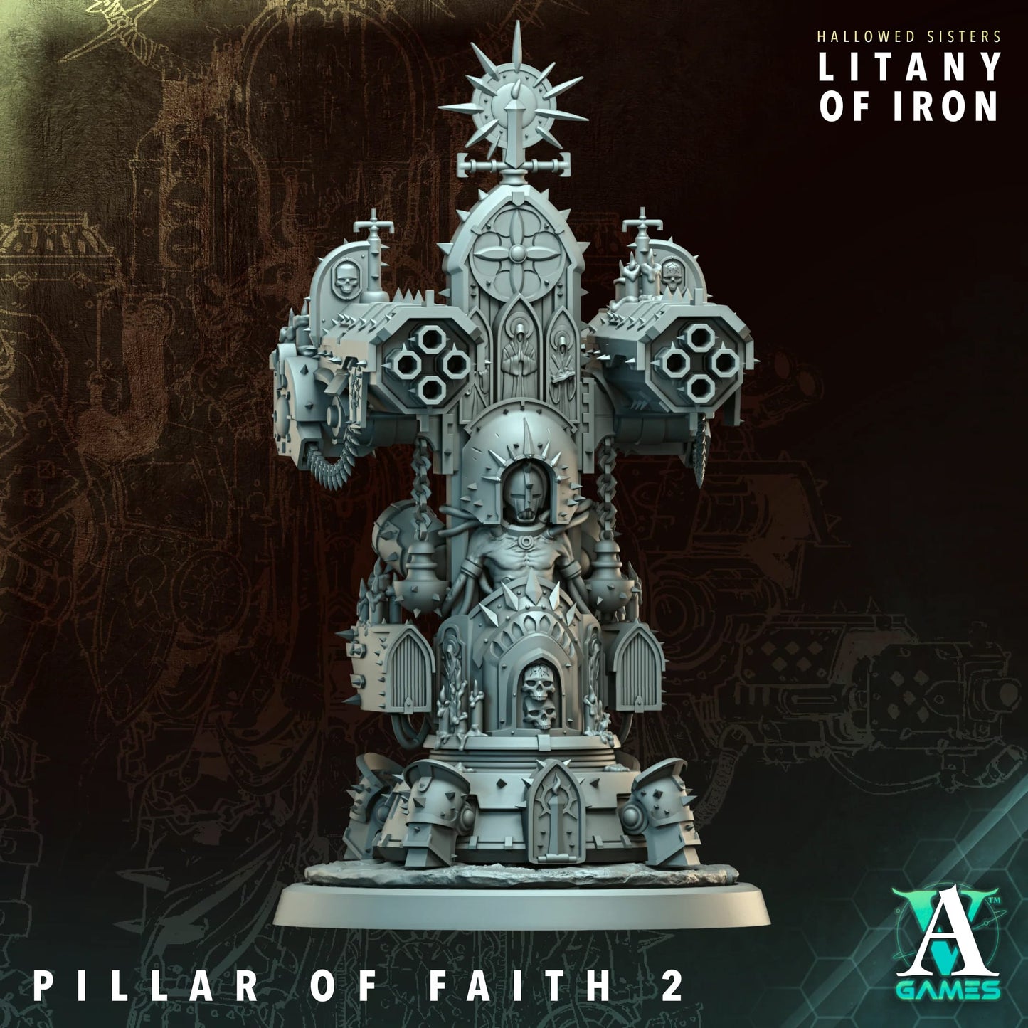 3D Printed Pillar of Faith by Archvillain Games