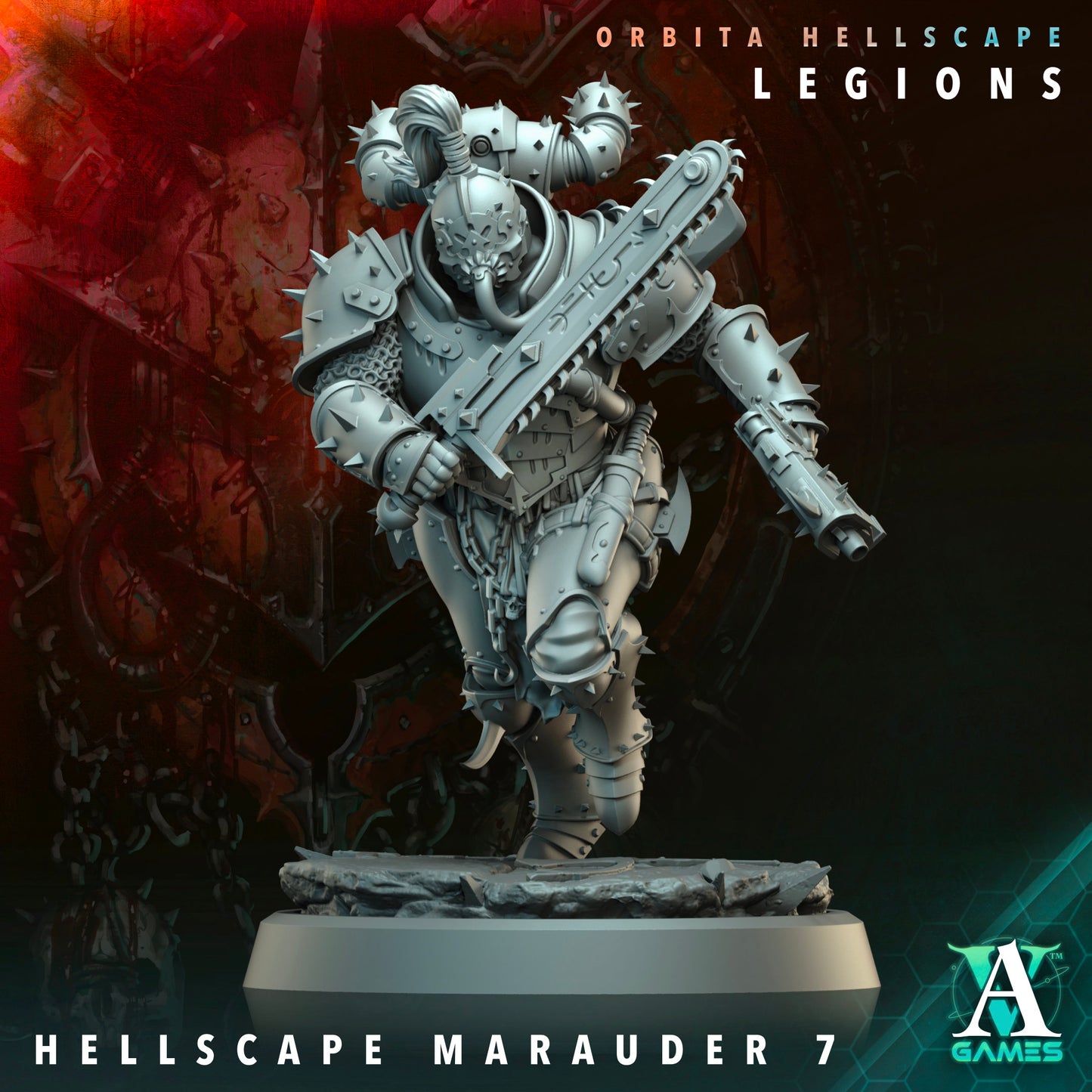 3D Printed Hellscape Marauder by Archvillain Games