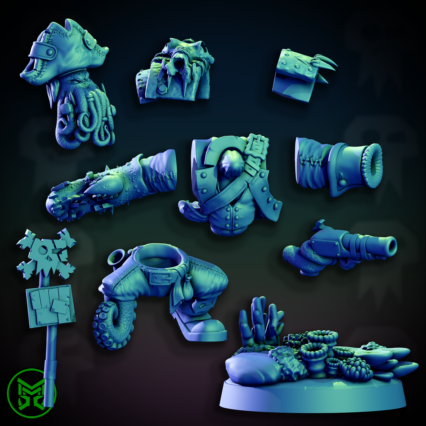 3d Printed Pirate Ork Beast Boys #2 by Mekka Miniatures
