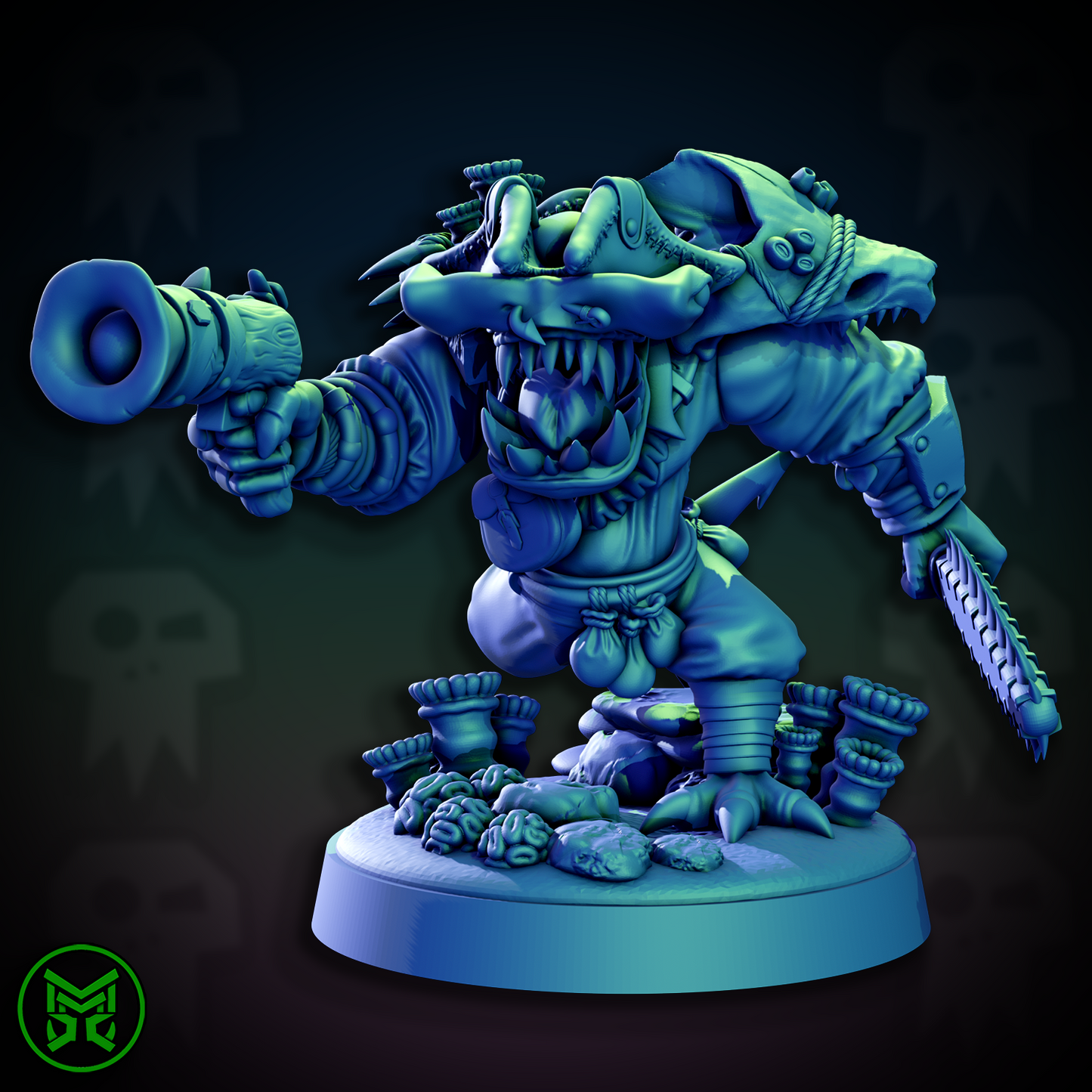 3d Printed Pirate Ork Beast Boys by Mekka Miniatures