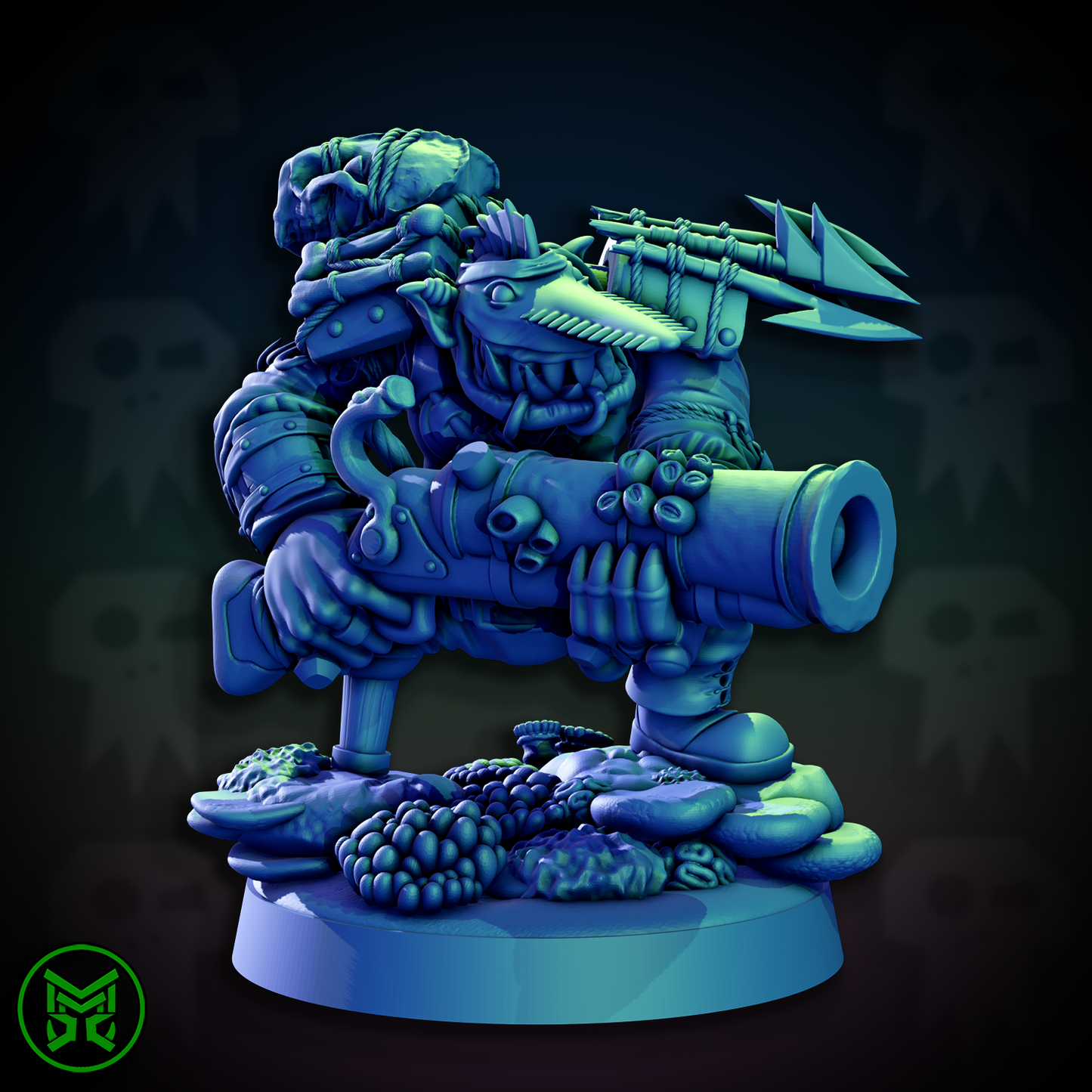 3d Printed Pirate Ork Beast Boys by Mekka Miniatures