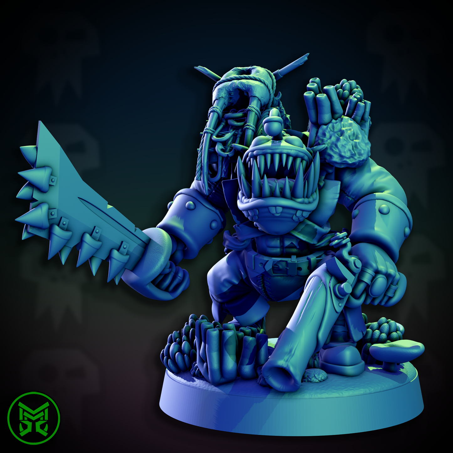 3d Printed Pirate Ork Beast Boys by Mekka Miniatures
