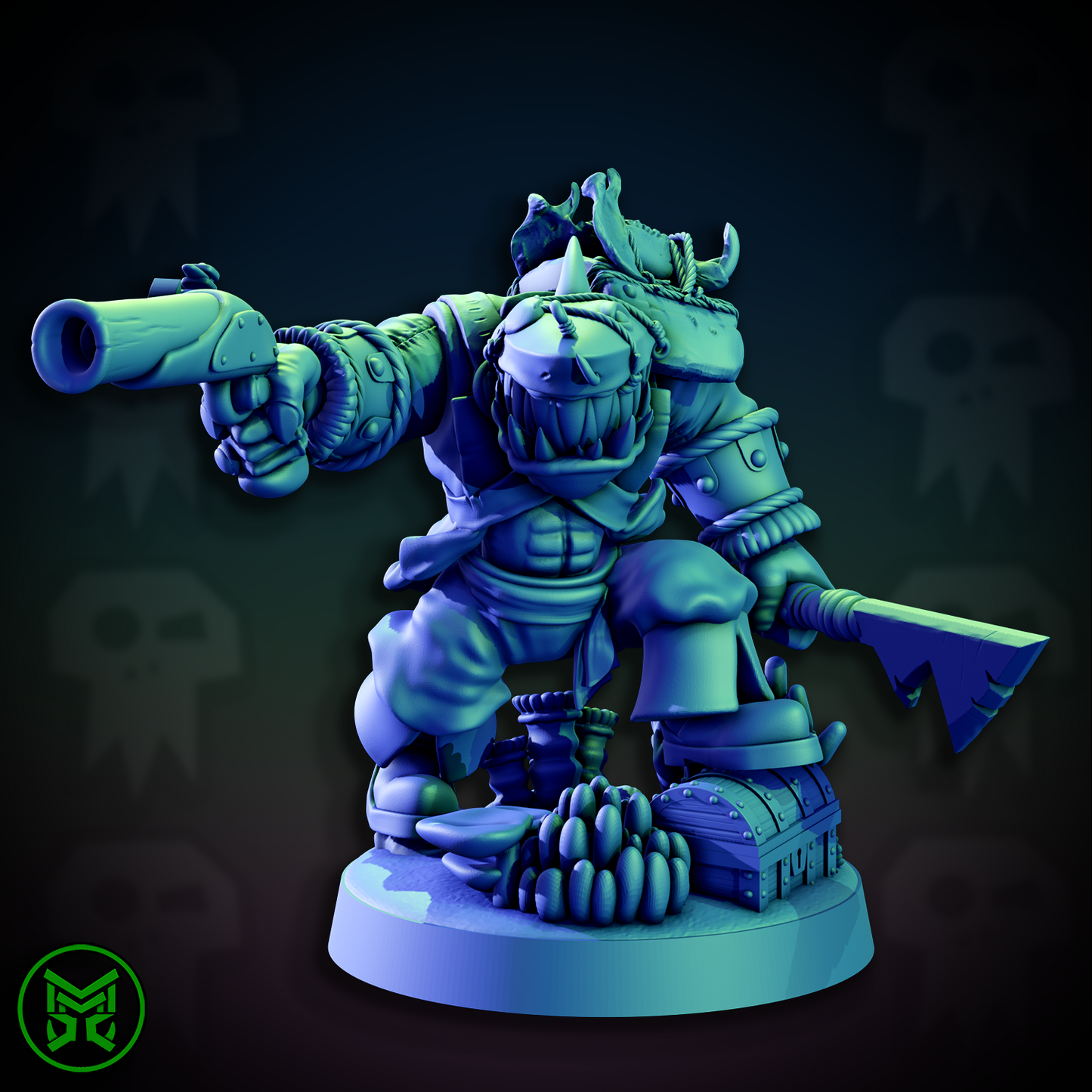 3d Printed Pirate Ork Beast Boys #2 by Mekka Miniatures