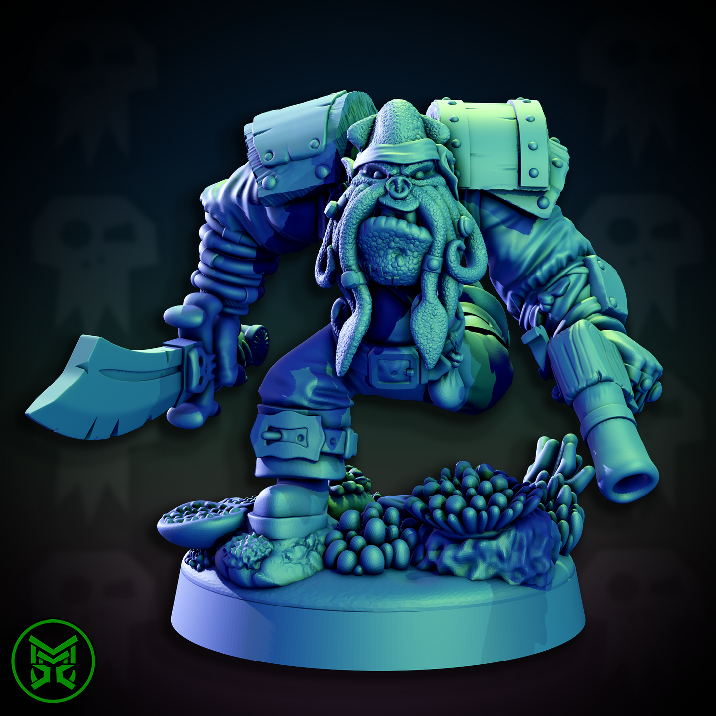 3d Printed Pirate Ork Beast Boys #2 by Mekka Miniatures