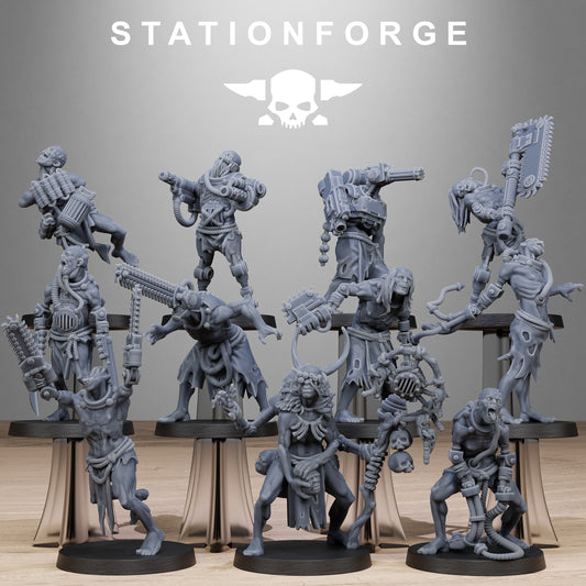 3D Printed Techno Savager Necromants by StationForge Miniatures