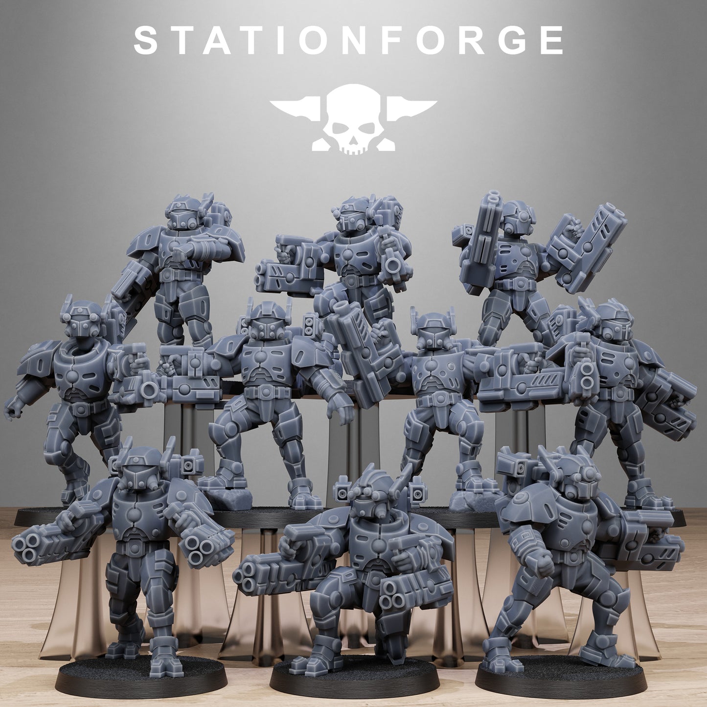 3D Printed Tarion Heavies x10 by StationForge Miniatures