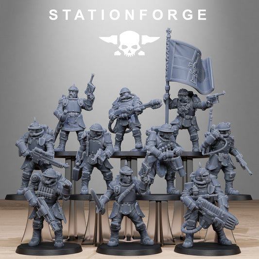 3D Printed GrimGuard Bastioners by StationForge Miniatures