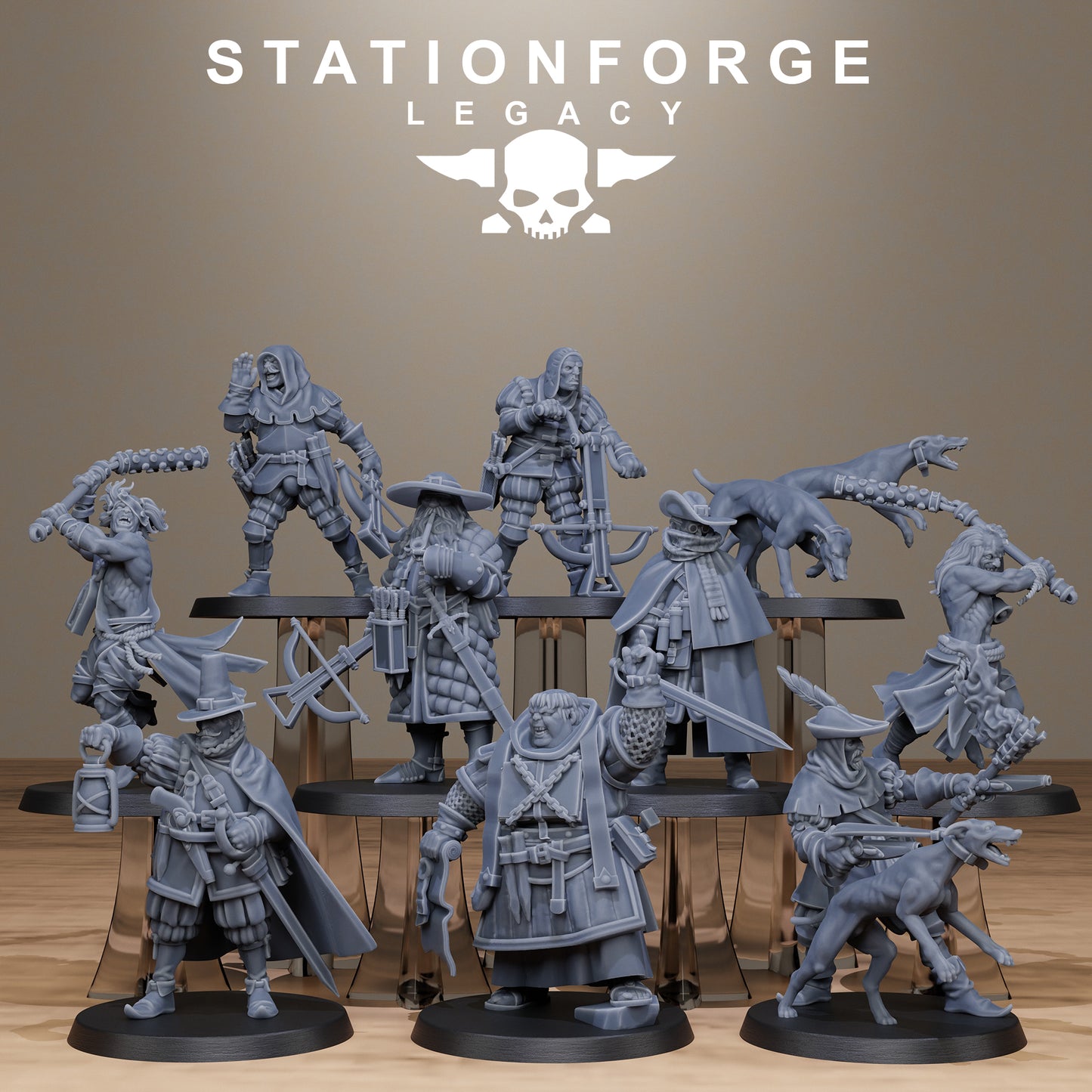 3D Printed Thorncrest Witch Hunters by StationForge Miniatures