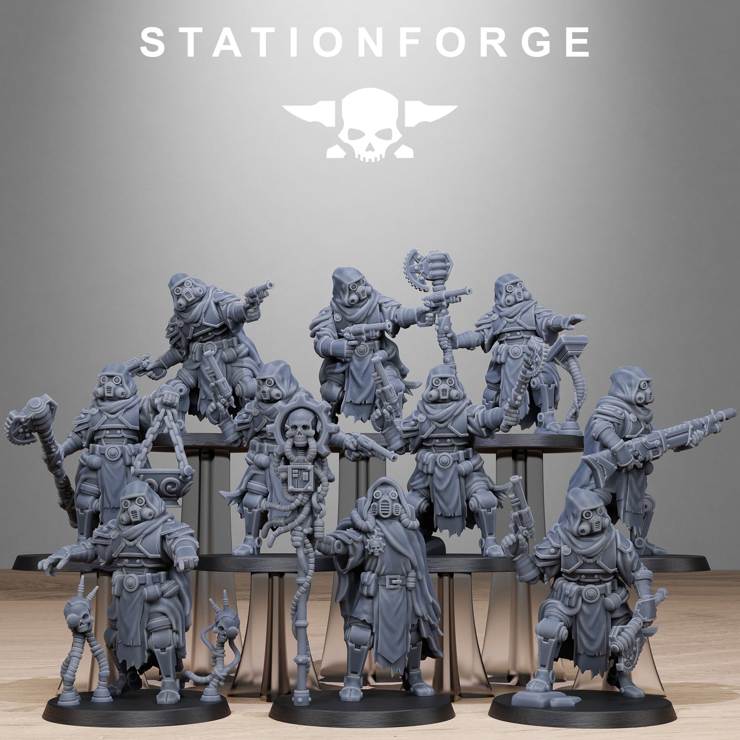 3D Printed Scavenger Tech Magicians x10 by StationForge Miniatures