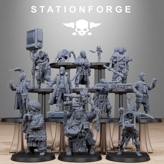 3D Printed GrimCorp Scrap Operatives by StationForge Miniatures