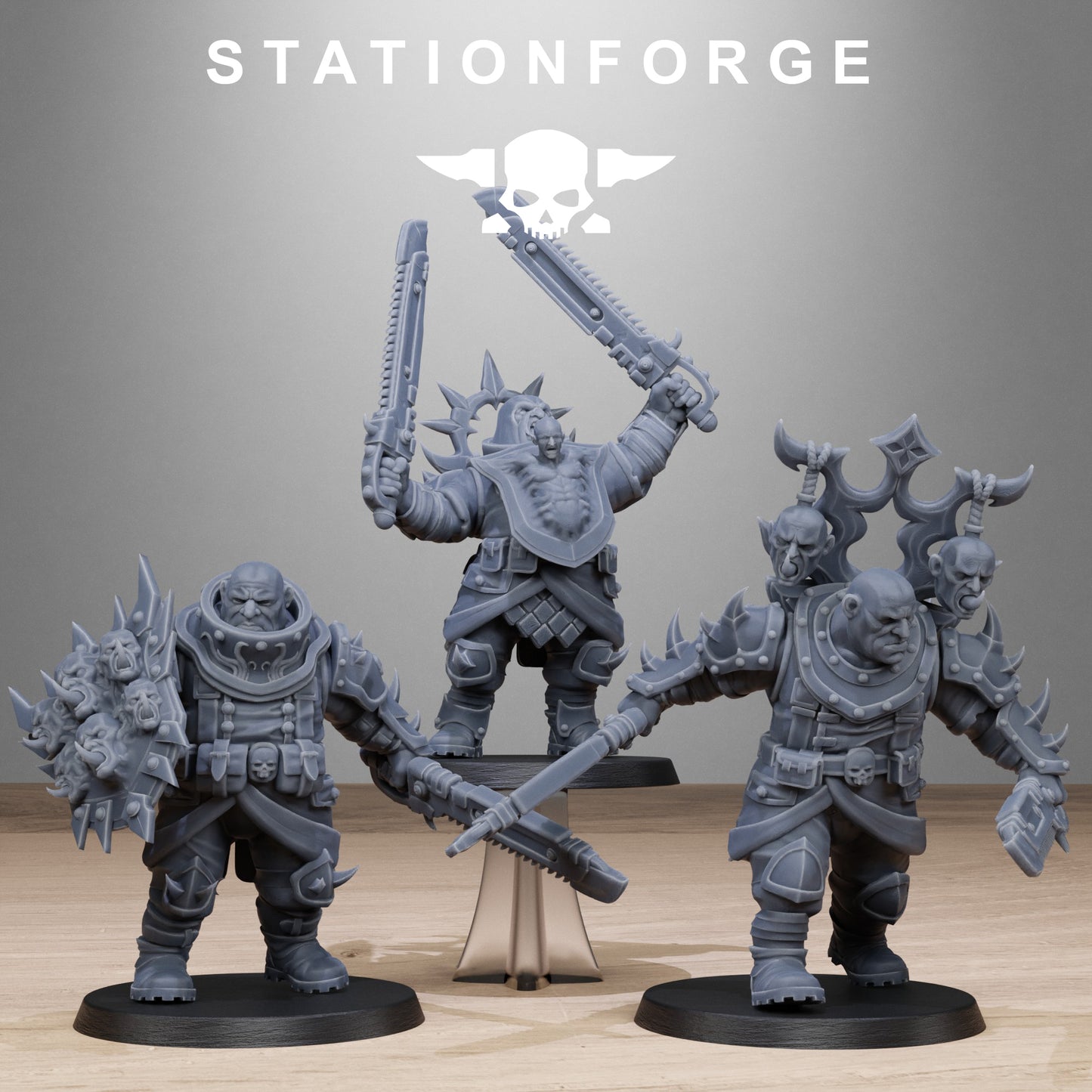 3D Printed Corrupted Guard Ogres by StationForge Miniatures