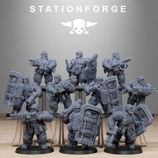 3D Printed FreeGuard Armored Mutants by StationForge Miniatures
