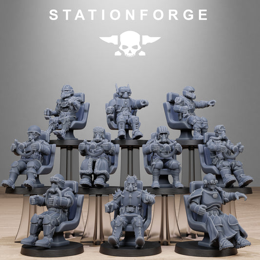 3D Printed Pilot Commanders by Stationforge Miniatures